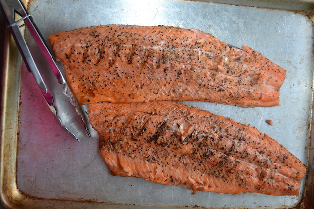 salmon off grill