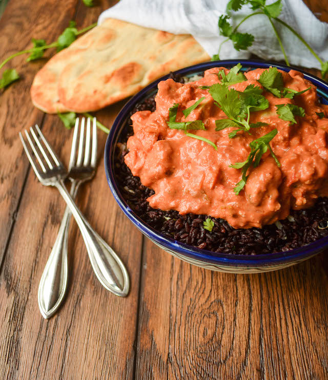 Chicken Tikka Masala with Forbidden Rice