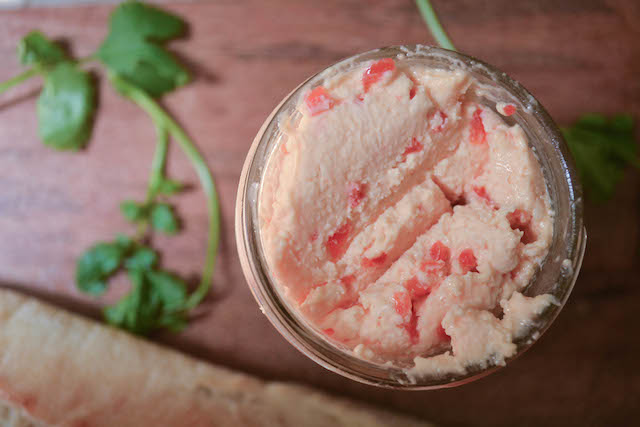 Pimento cheese in mason jar