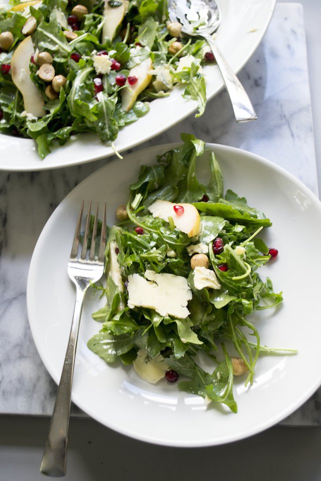 Winter Salad of Arugula and Pomegranate Seeds