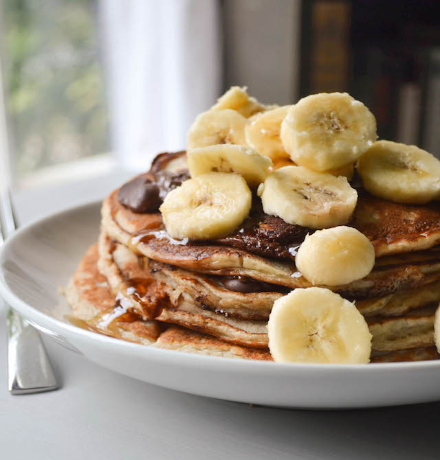 Chocolate Chip Banana Bread Pancakes