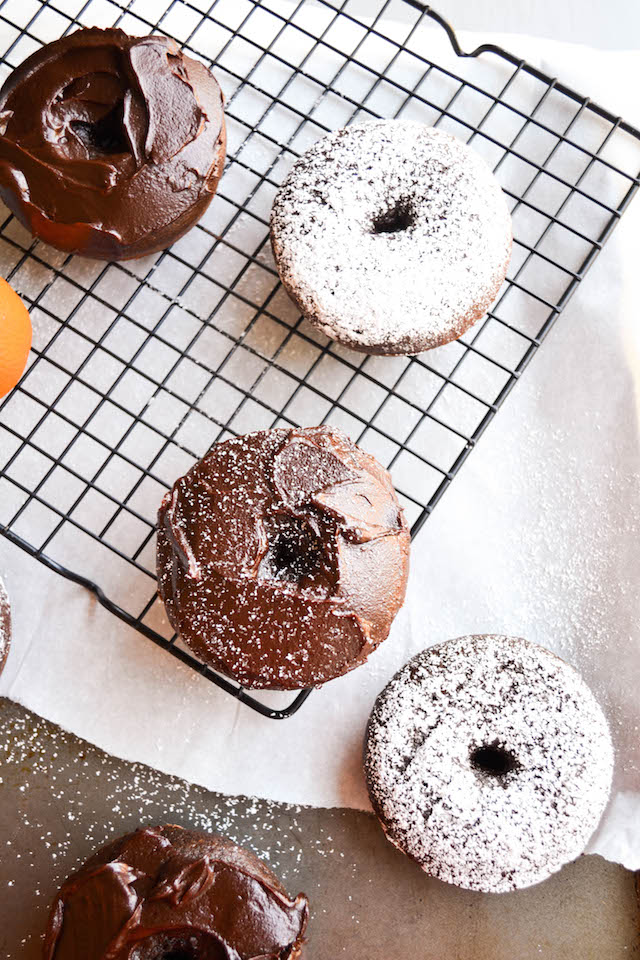 Spiced Orange Chocolate Doughnuts