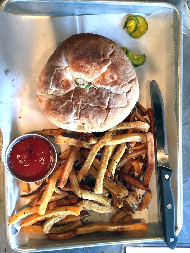 Sweet Auburn Barbecue Hamburger