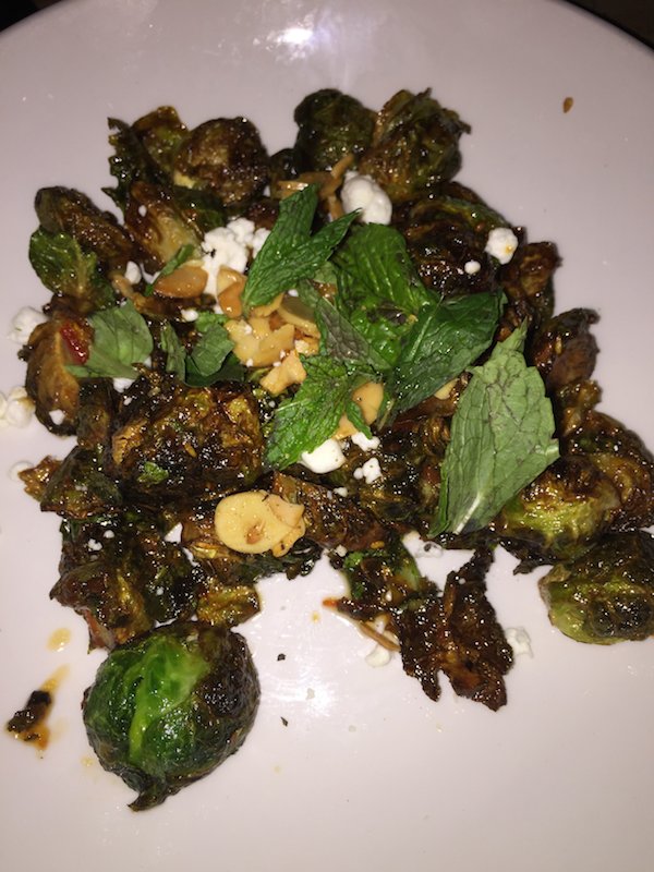 Brussel Sprouts with Harissa Vinaigrette at the Optimist Restaurant in Atlanta