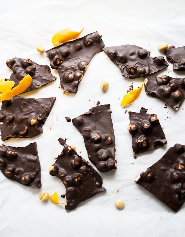 Orange Chocolate Hazelnut Bark