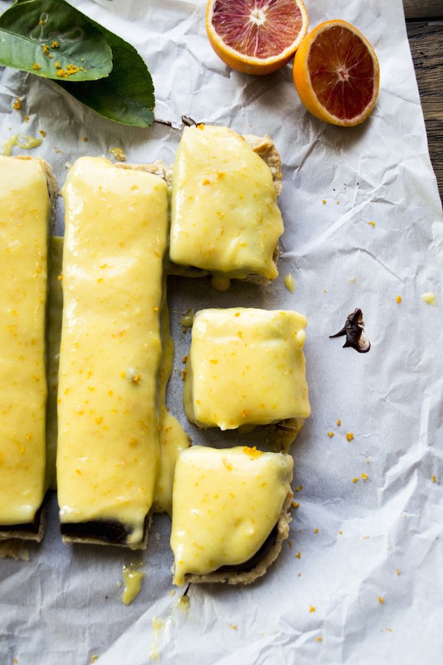 Chocolate Ganache, Salted Shortbread and Blood Orange Curd Recipe