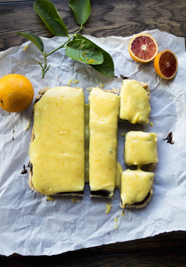 Chocolate Ganache, Salted Shortbread and Blood Orange Curd Recipe