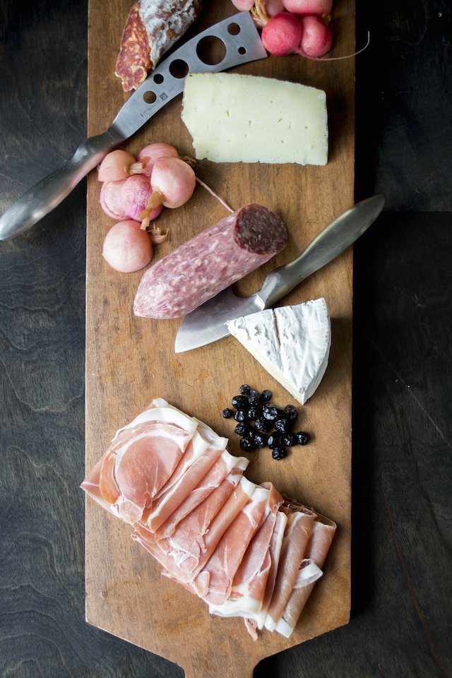 Pickled Radishes on a Charcuterie Board