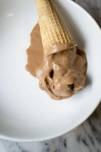 Chocolate Bourbon Caramel Ice Cream Cone