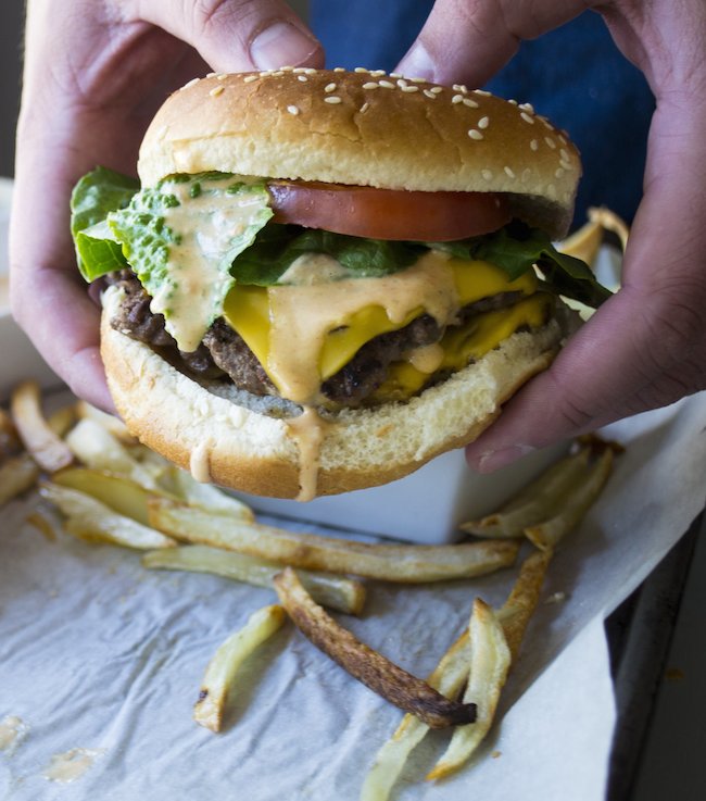 Choppers Burger Bar - Our double patty burger! Simple and delicious. Call  in or order online to customize your own burger 🍔