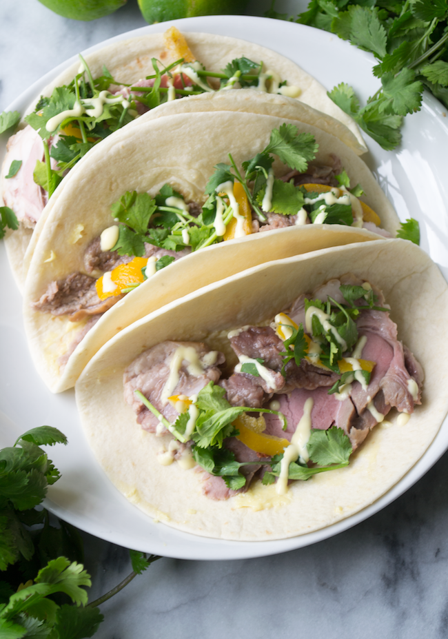 Lamb Tacos with Fenugreek Aioli and Preserved Lemons